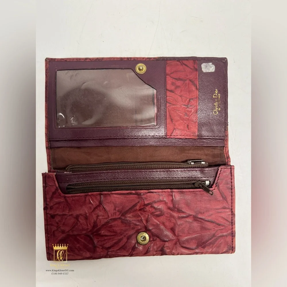 Dior crumpled leather wallet